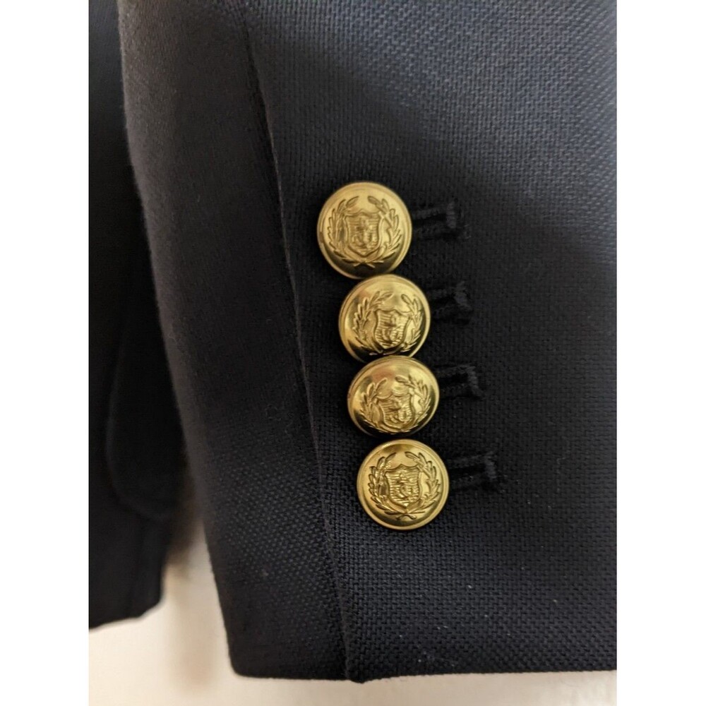 Women's J.CREW 100% Wool Navy Blue SCHOOLBOY 2 Button Blazer 00 Petite - Picture 9 of 15